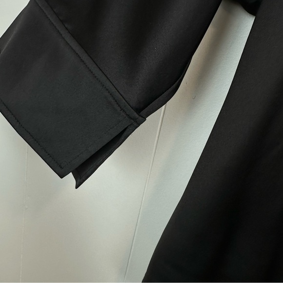 St. John Silk Black Drape Bow Blouse Top Sz S - Picture 5 of 11